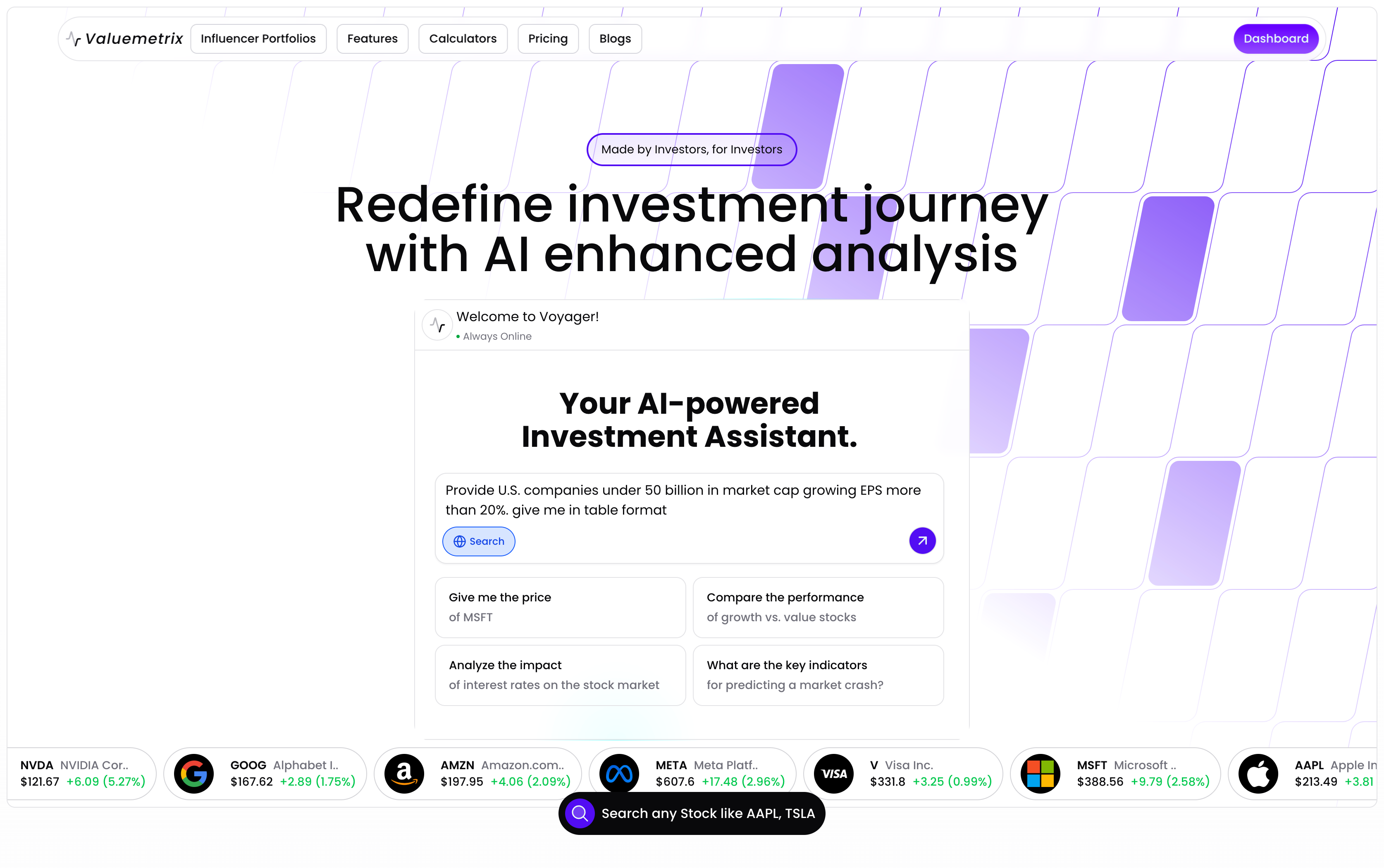 Valuemetrix: Institutional-Grade Analytics for Retail.
